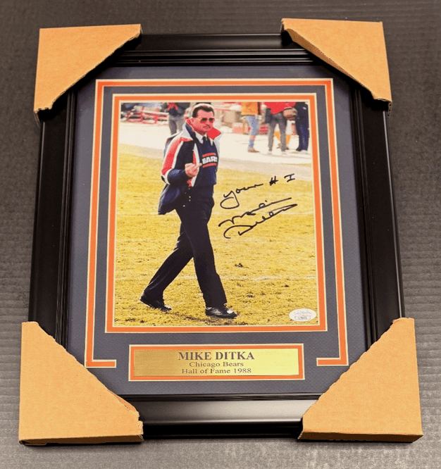 Mike Ditka Chicago Bears Autographed 8x10 Framed Photo JSA