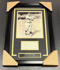 Pie Traynor Pittsburgh Pirates Autographed Cut with 8x10 Photo Framed JSA COA