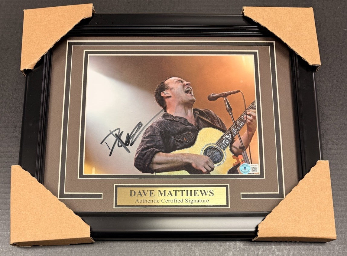 Dave Matthews Band Signed Authentic Autographed 8x10 Framed Photo Beckett BAS