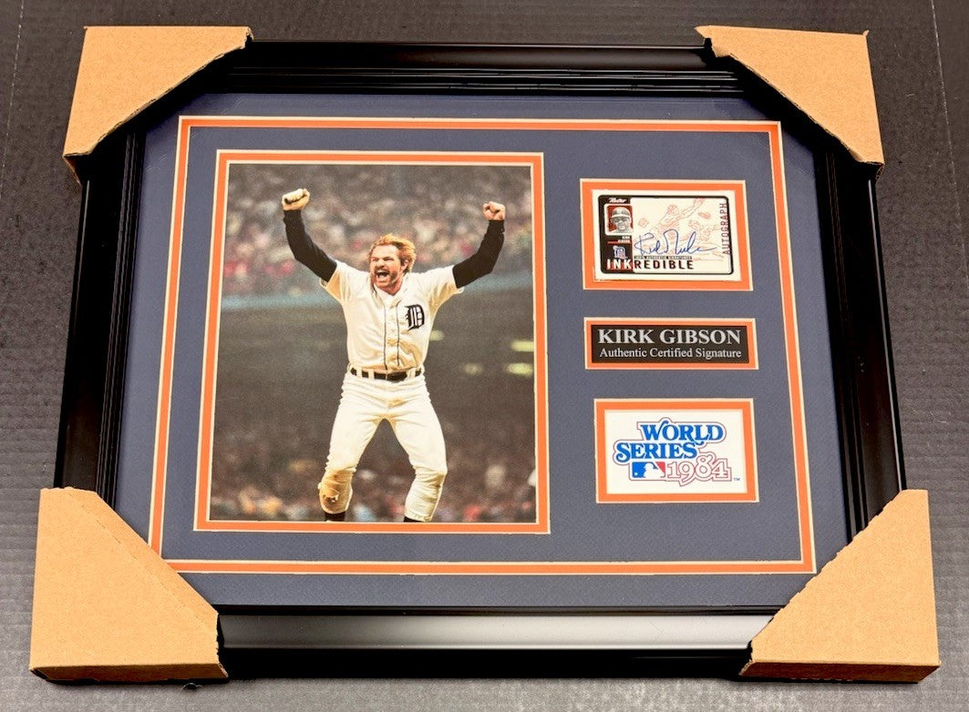 Kirk Gibson Autographed CD and 1984 Tigers World Series Champions Framed 8x10 Photo