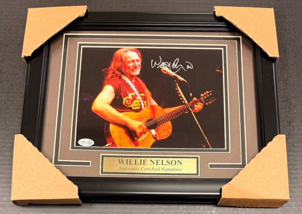 Willie Nelson Autographed Signed 8x10 Photo Framed JSA Authentic