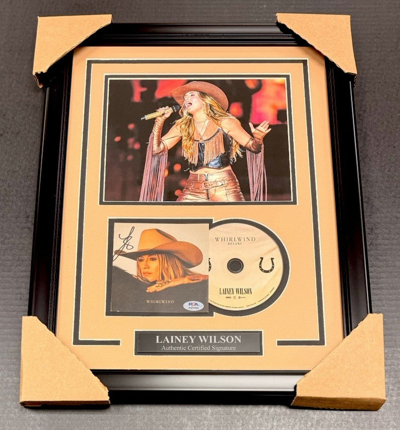 Lainey Wilson Signed Authentic Autographed CD PSA Framed 8x10 Photo Country