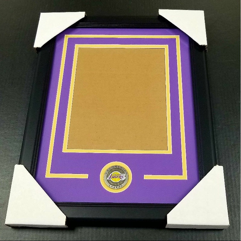 Los Angeles Lakers Medallion Frame Kit 8x10 Photo Double Mat Vertical