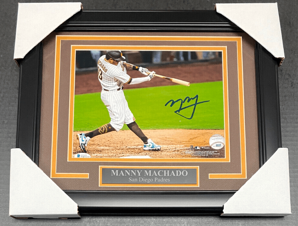 Manny Machado San Diego Padres Autographed Framed 8x10 Photo BAS COA