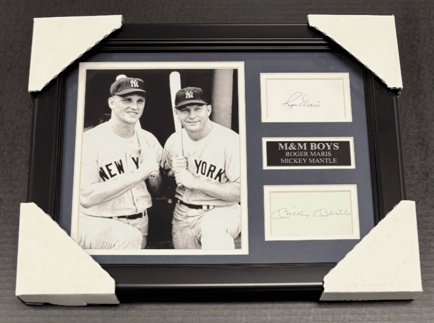 Mickey Mantle Roger Maris M&M Facsimile Reprint Framed 8x10 Photo