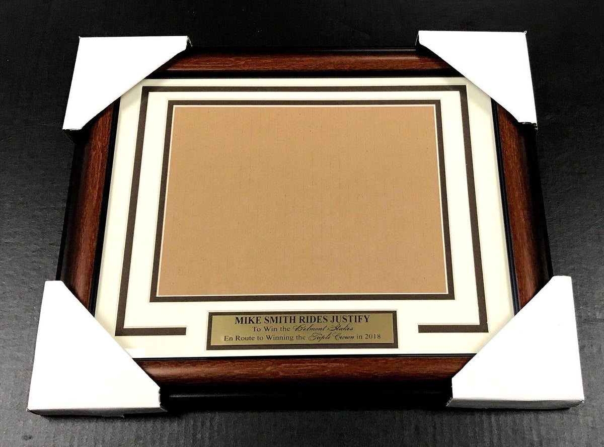 Mike Smith Justify Belmont Triple Crown Horizontal Frame Kit 8x10