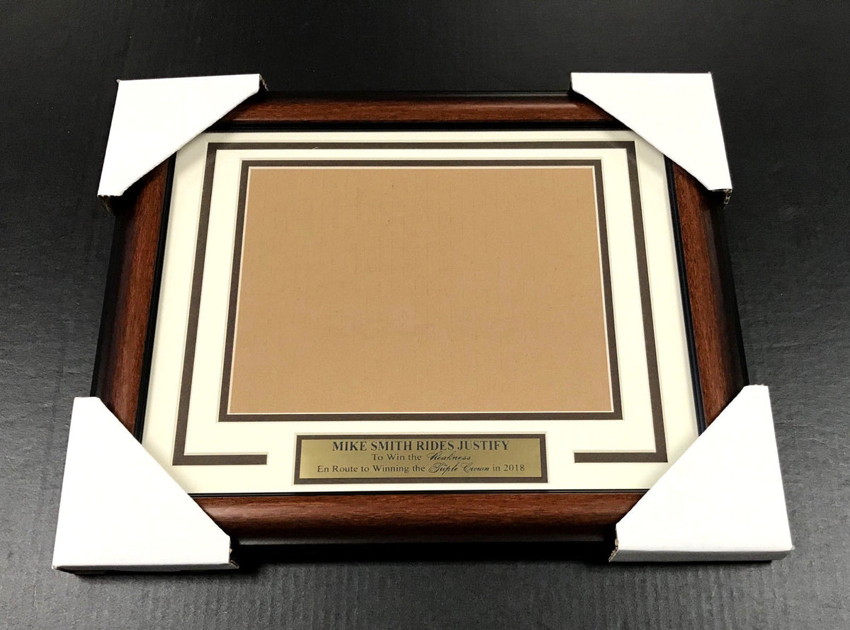 Mike Smith Justify PREAKNESS Triple Crown Horizontal Frame Kit 8x10