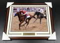 Mike Smith Unsigned Justify Belmont Stakes Framed 16x20 Photo Steiner