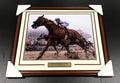 Mike Smith Unsigned Justify PREAKNESS Triple Crown Framed 16x20 Photo Steiner