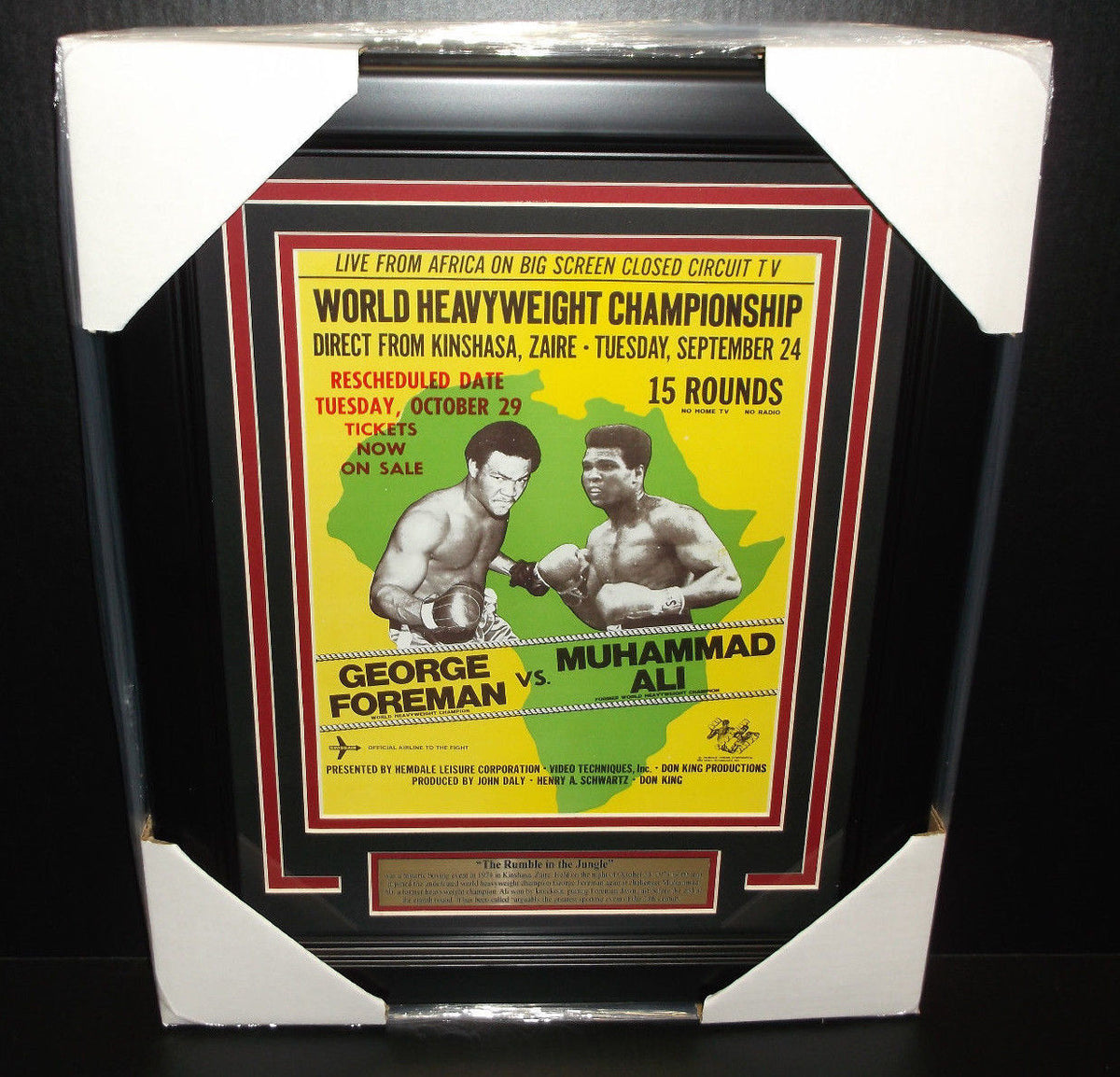 Muhammad Ali the Rumble in the Jungle George Foreman 8x10 Photo 11x14 Framed