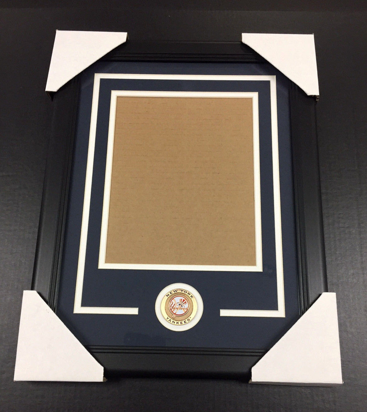 New York Yankees Medallion Frame Kit 8x10 Photo Double Mat Vertical