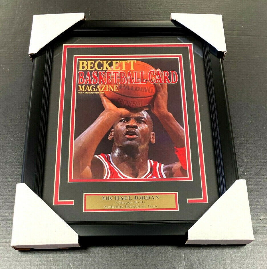 Michael Jordan Chicago Bulls Full Magazine #1 Issue Beckett Framed 8x10 Photo