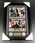 Justin Tucker, Jacoby Jones Dual Autographed 8x10 Mile High Photo Ravens Framed