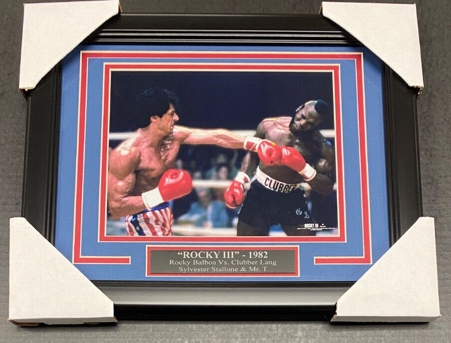 Rocky III Balboa V. Clubber Lang 8x10 Framed Boxing Movie Photo
