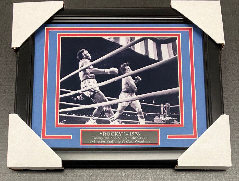 Rocky Balboa vs Apollo Creed 8x10 Framed Boxing Movie Photo Sylvester Stallone