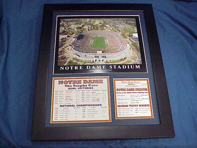 Notre Dame Stadium Trophy Case 1930 11x14 Framed 8x10 Photo