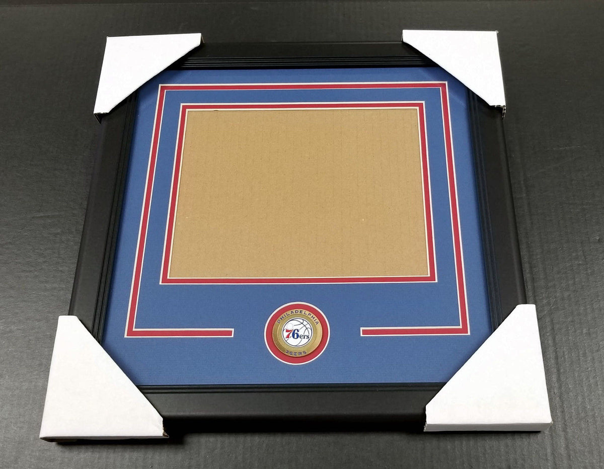 Philadelphia 76ers Medallion 8x10 Photo Double Mat Frame Kit Horizontal