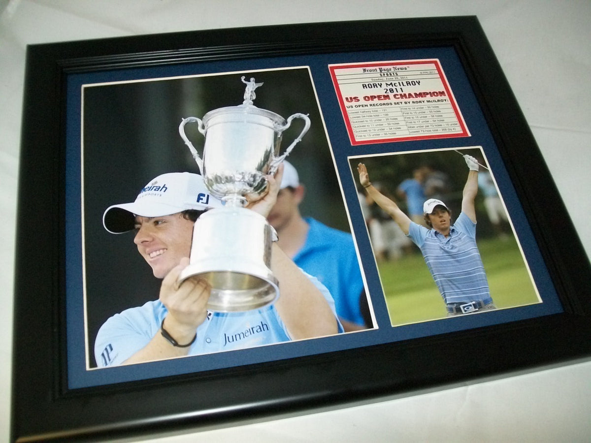 Rory McIlroy 11x14 Framed 2011 US Open Champion Record Set List