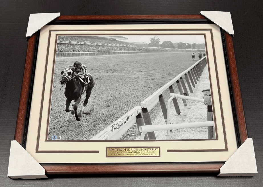 Ron Turcotte Triple Crown Secretariat Autographed Framed 16x20 Photo