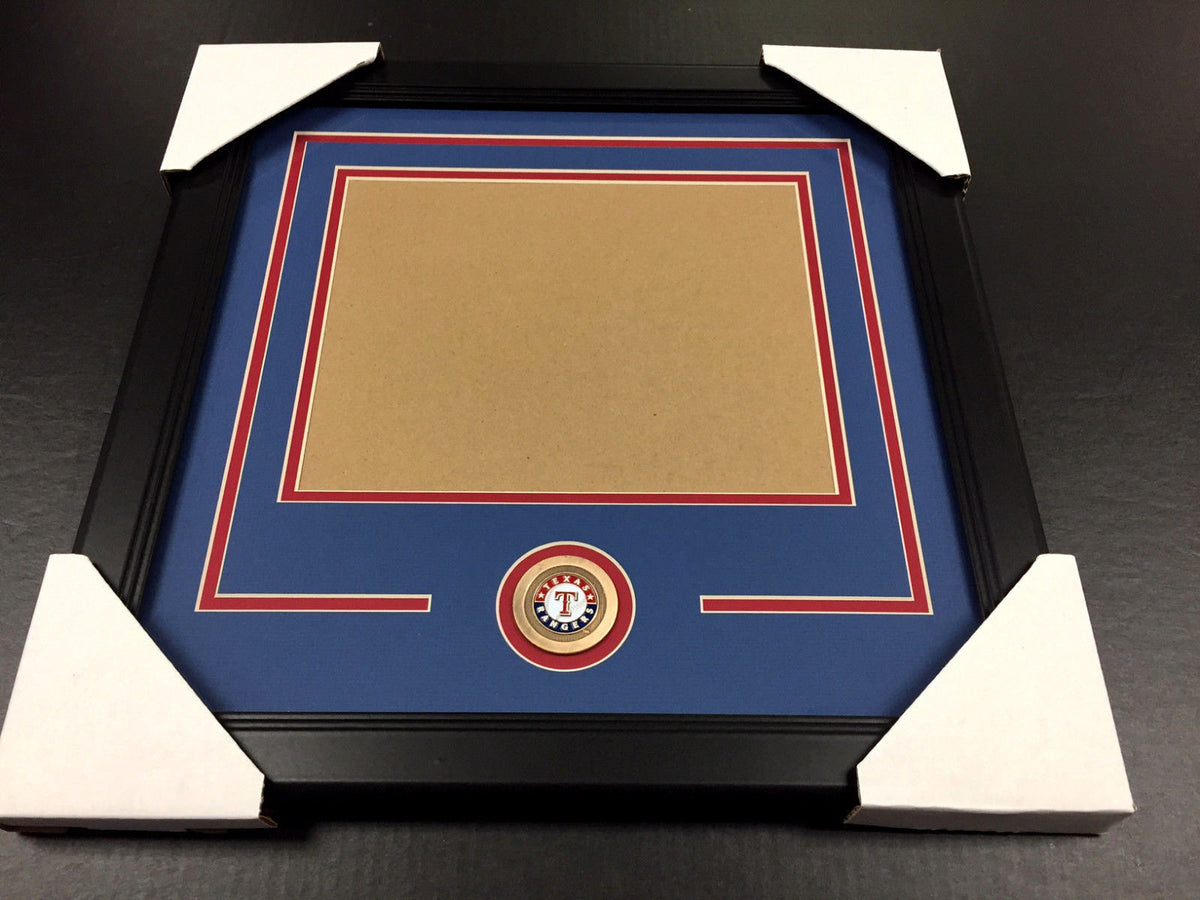 Texas Rangers Medallion Frame Kit 8x10 Photo Double Mat Horizontal