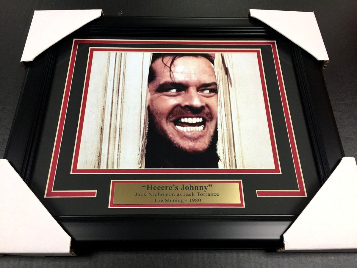 The Shining Jack Nicholson Framed 8x10 Photo Here's Johnny
