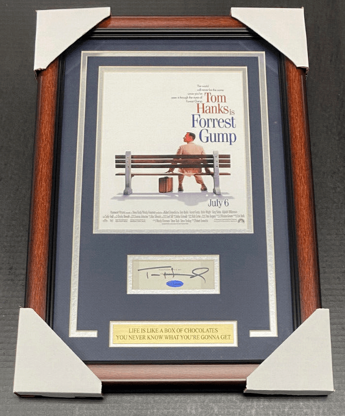 Tom Hanks Forrest Gump Signed Autographed Book Cut Signature Framed 8x10 Photo