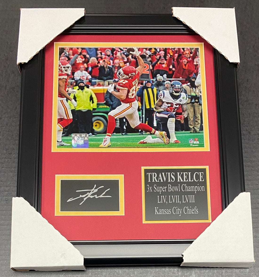 Travis Kelce Kansas City Chiefs Laser Autographed Reprint Framed 8x10 Photo