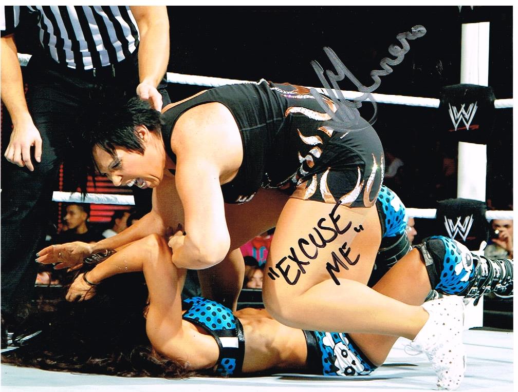 Vickie Guerrero "Excuse Me" WWE WWF Autographed 8x10 Photo