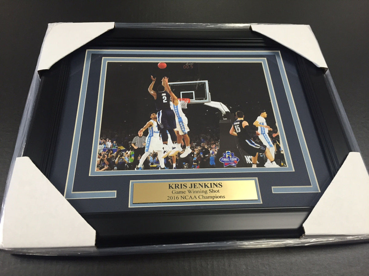 Villanova Kris Jenkins Game Winning Shot NCAA Champions 8x10 Photo Framed