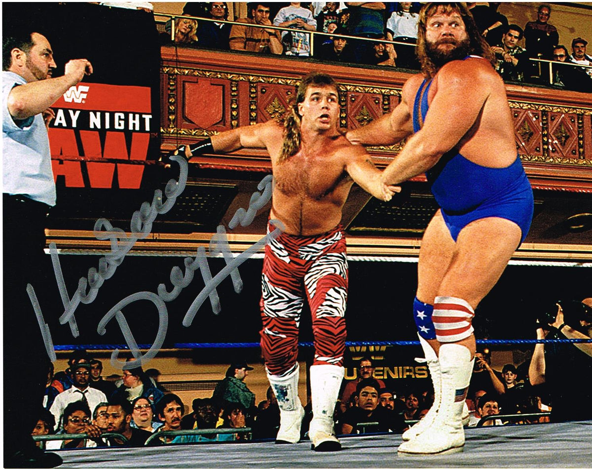 Hacksaw Jim Duggan Autographed 8x10 Photo RAW vs HBK