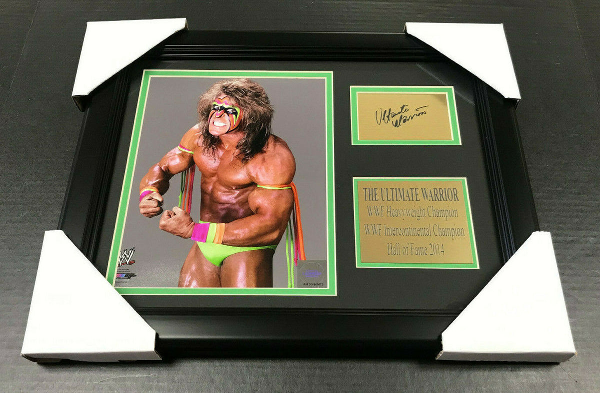 The Ultimate Warrior Autographed Reprint 8x10 Photo Framed