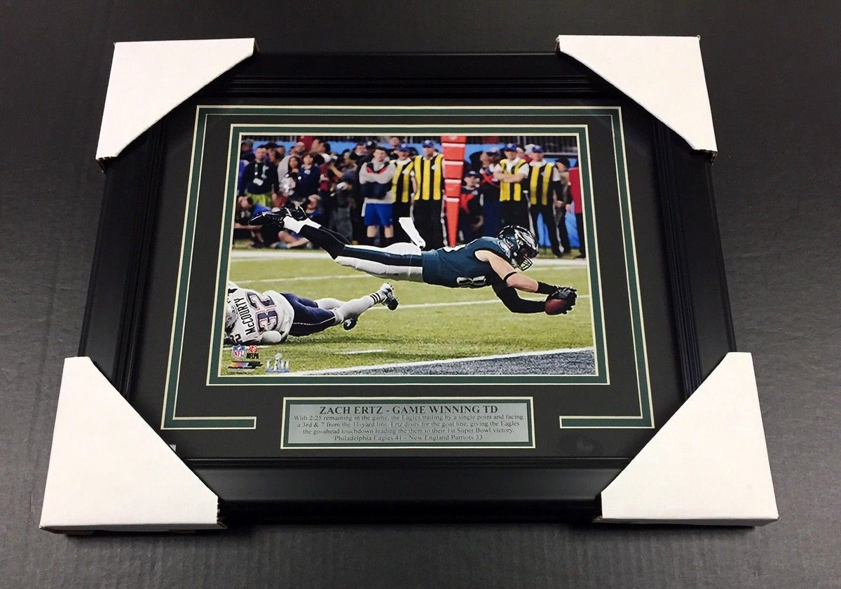 Zach Ertz Game Winning TD Philadelphia Eagles SB LII Champions 8x10 Photo Framed